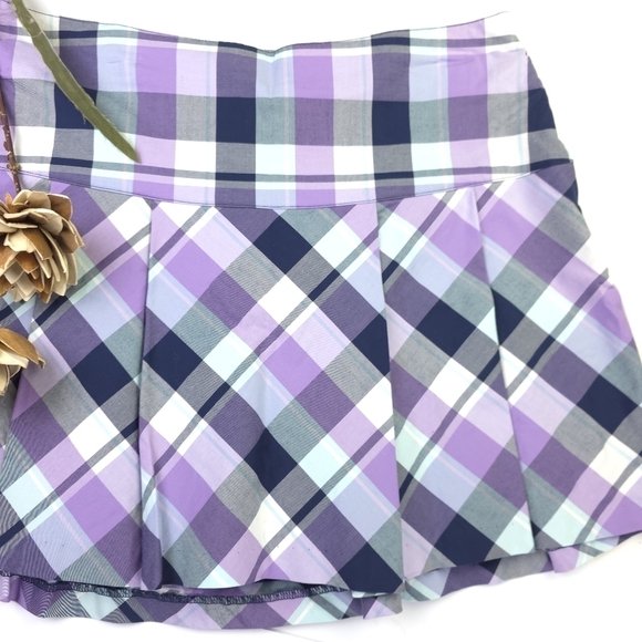Lady Hagen Golf Tennis Purple Plaid Skort Sz 10 - Picture 3 of 8